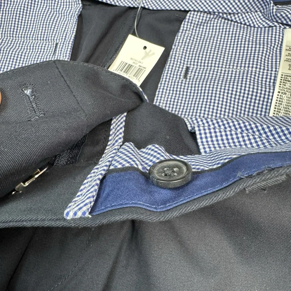 Banana Republic Dress Pants Mens 38x32 Non-Iron Tailored Slim Fit Blue NWT